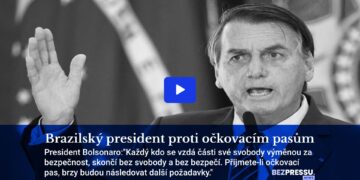 Brazilský president proti očkovacím pasům