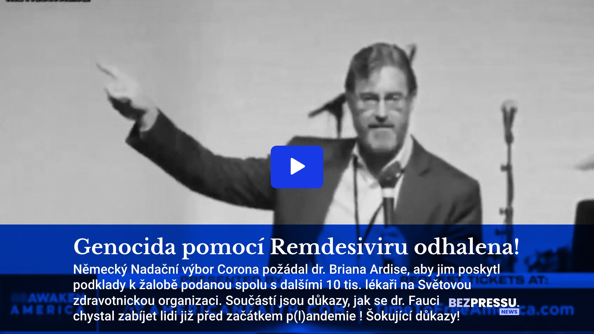 Genocida pomocí Remdesiviru odhalena!