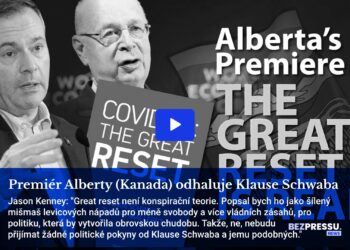 Premiér Alberty (Kanada) odhaluje Klause Schwaba