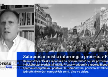 Zahraniční média informují o protestu 3.9.22 v Praze