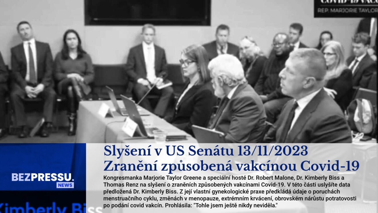 Slyšení v US Senátu 13/11/2023 Zranění způsobená vakcínou Covid-19: Dr. Kimberly Biss
