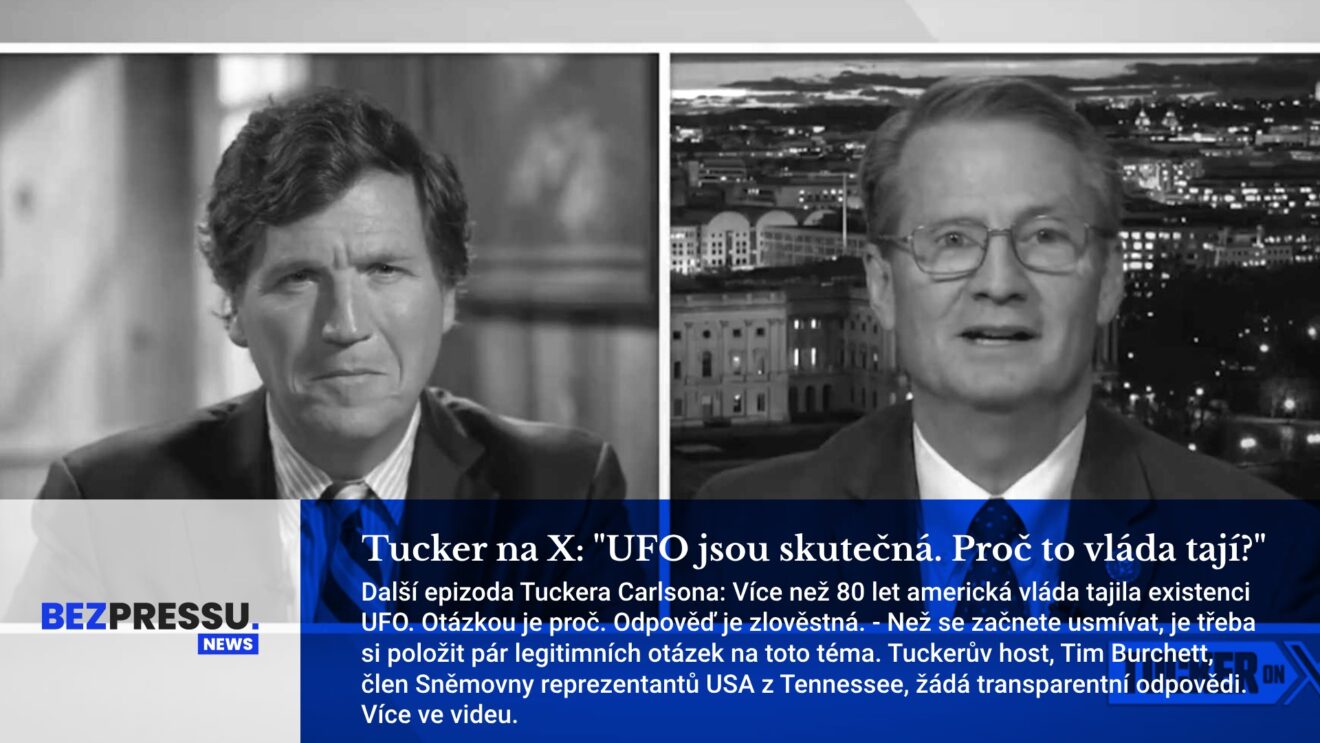 Tucker na X: ＂UFO jsou skutečná. Proč to vláda tají?＂