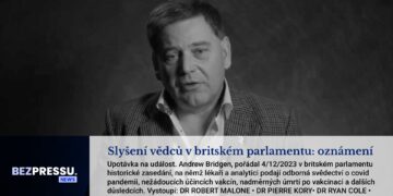 Slyšení vědců v britském parlamentu: oznámení