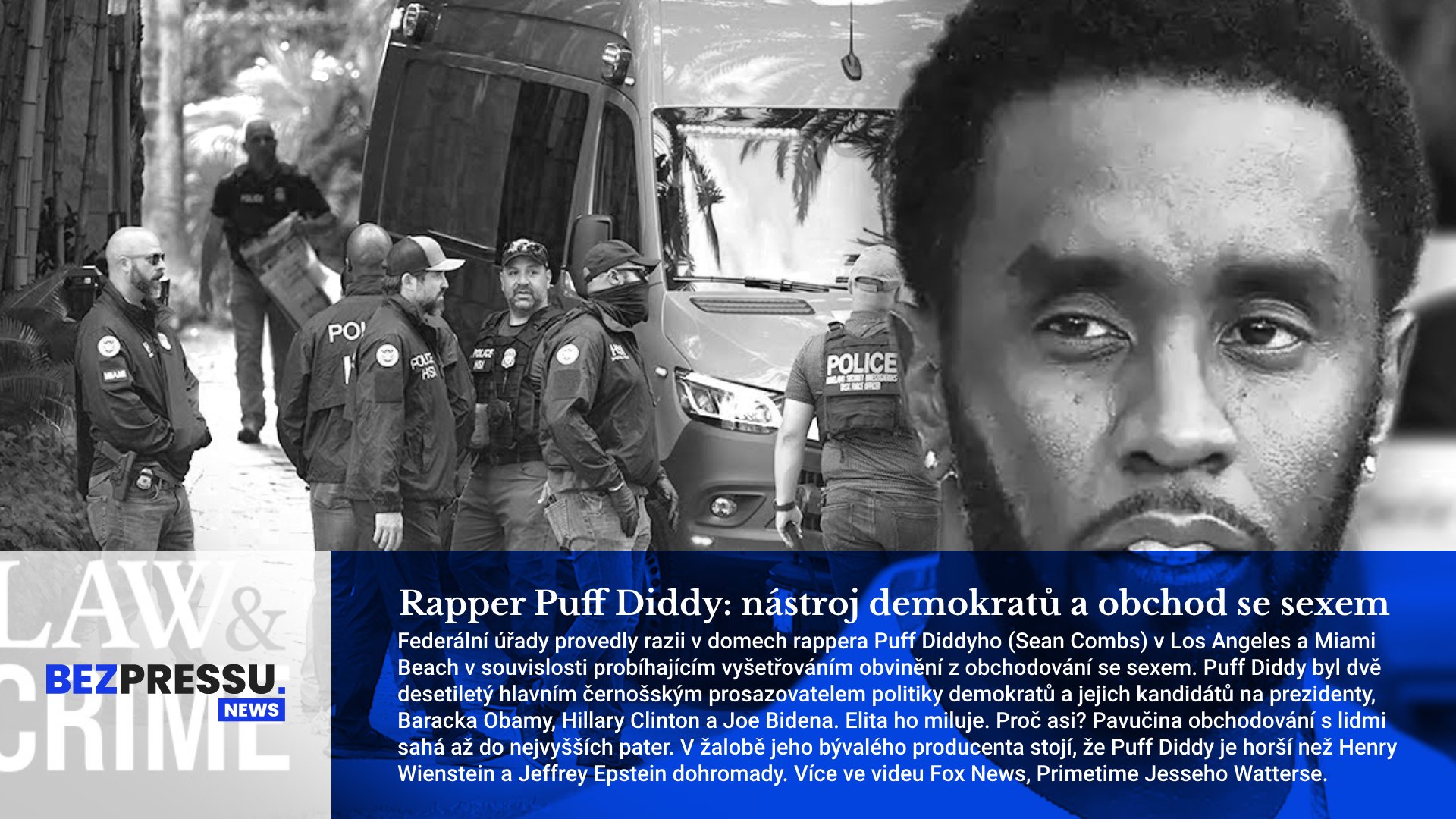 Puff Pone Rapper Rapper Puff Diddy: nástroj demokratů a obchod se sexem - BezPressu.news